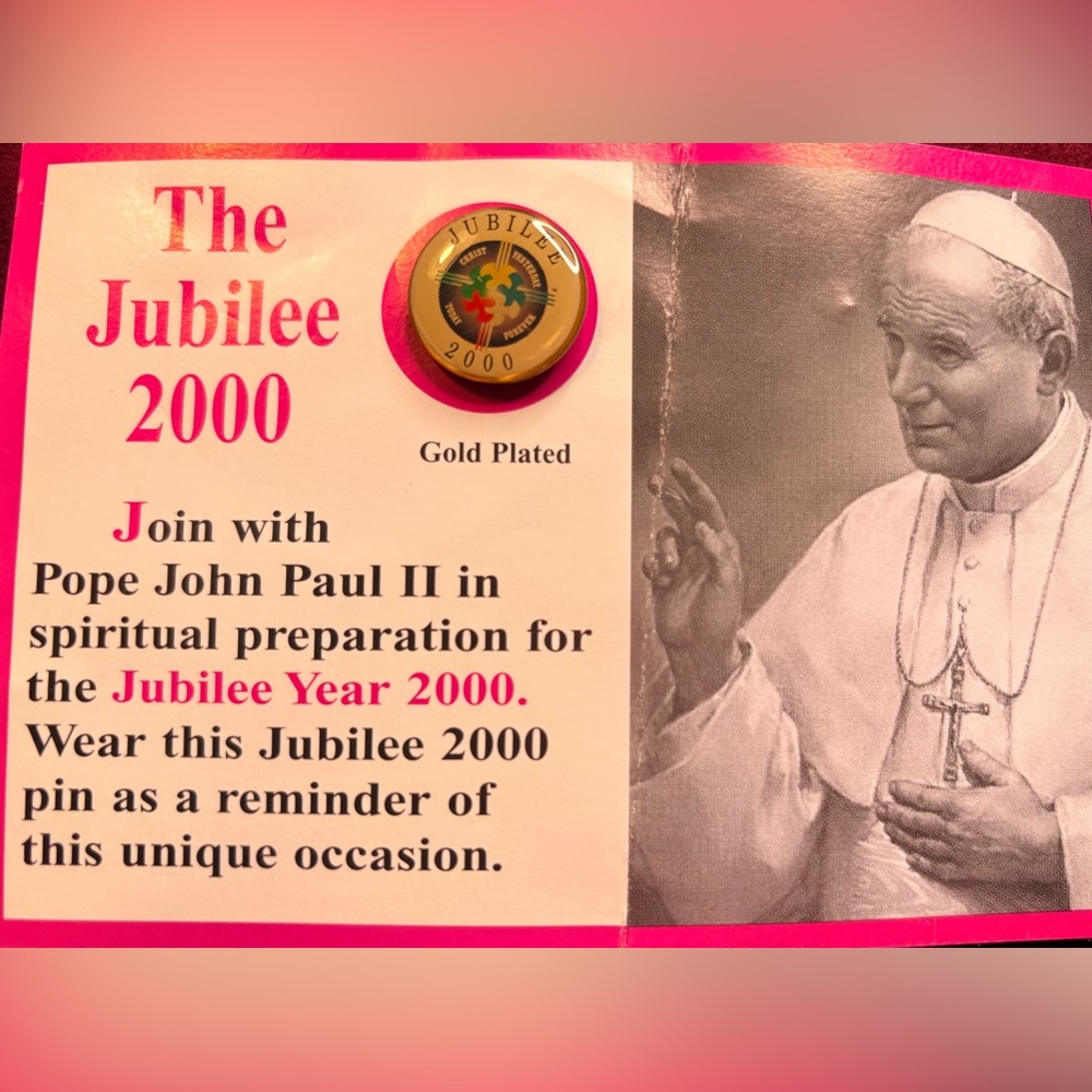 The Great Jubilee Year 2000 Collectible Religious Pin Pope John Paul II